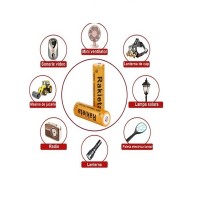 Set doi acumulatori 18650 Li-Ion,  3.7V 12000mAh