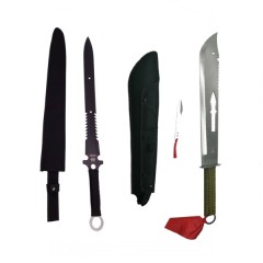 Set doua sabii de vanatoare, Last Ronin, 68.5 cm, negru Set doua sabii de vanatoare, Last Ronin, 68.5 cm, negru