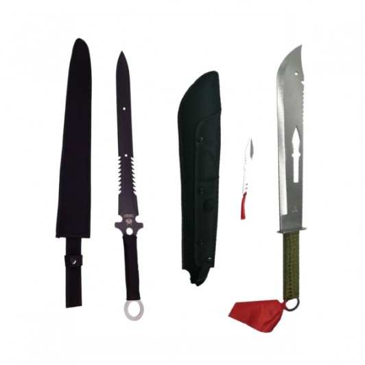 Set doua sabii de vanatoare, Last Ronin, 68.5 cm, negru Set doua sabii de vanatoare, Last Ronin, 68.5 cm, negru