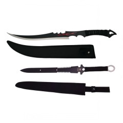 Set doua sabii de vanatoare, Fire Blade, 70 cm, teaca inclusa Set doua sabii de vanatoare, Fire Blade, 70 cm, teaca inclusa