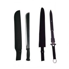 Set sabie si maceta,   Jungle Fever, otel inoxidabil, 57.5 cm