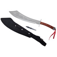 Set maceta si sabie de vanatoare, DEPOX®, 54 cm , cutit de aruncat inclus Set maceta si sabie de vanatoare, DEPOX®, 54 cm , cutit de aruncat inclus