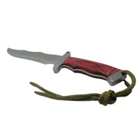 Set sabie si cutit de vanatoare,   Steel Wolf, otel inoxidabil, 31 cm, argintiu
