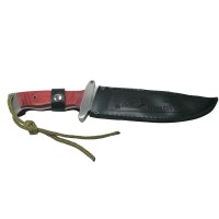 Set sabie si cutit de vanatoare,   Steel Wolf, otel inoxidabil, 31 cm, argintiu