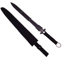 Set doua sabii de vanatoare, Ninja Blade, 83 cm, negru, teaca inclusa