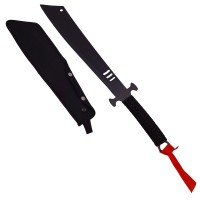 Set sabie si maceta de vanatoare, Asian Level, 57 cm, negru, teaca inclusa Set sabie si maceta de vanatoare, Asian Level, 57 cm, negru, teaca inclusa