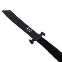 Set sabie si maceta de vanatoare, Asian Level, 57 cm, negru, teaca inclusa Set sabie si maceta de vanatoare, Asian Level, 57 cm, negru, teaca inclusa