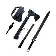 Set topor multifunctional si sabie de vanatoare, DEPOX®, 35,5 cm , teaca inclusa Set topor multifunctional si sabie de vanatoare, DEPOX®, 35,5 cm , teaca inclusa