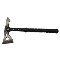 Set topor si sabie de vanatoare,  argintiu, 38 cm, teaca inclusa