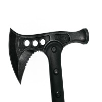 Set topor si sabie de vanatoare,  negru, 39 cm, teaca inclusa
