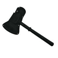 Set topor si sabie de vanatoare,  negru, 39 cm, teaca inclusa