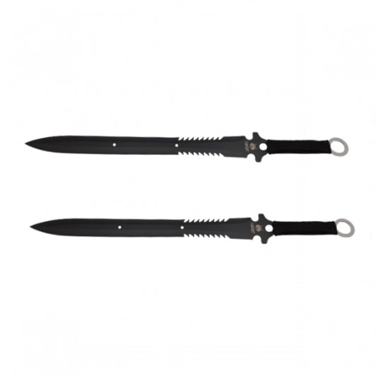 Set doua sabii de vanatoare Last Ronin, maner textil, 68.5 cm, negru Set doua sabii de vanatoare Last Ronin, maner textil, 68.5 cm, negru