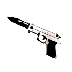 Briceag tip pistol, 18 cm, argintiu Briceag tip pistol, 18 cm, argintiu