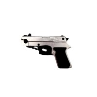 Briceag tip pistol,   18 cm, argintiu