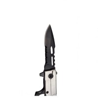 Briceag tip pistol,   18 cm, argintiu