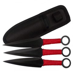 Set trei cutite de aruncat,  , otel inoxidabil, teaca inclusa