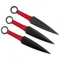 Set trei cutite de aruncat,  otel inoxidabil, teaca inclusa