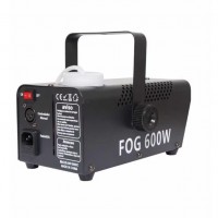 Set masina de fum, 600 W si lichid 4.5 l,  LED, jocuri de lumini, Wireless, negru