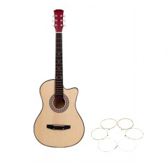 Chitara clasica din lemn, IdeallStore®, set de corzi incluse, 95 cm, Natur