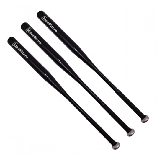 Set de trei bate de baseball , Home Run, aluminiu, 80 cm, negru