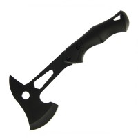 Topor multifunctional,   negru, 30 cm, teaca inclusa