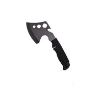 Topor multifunctional, maner paracord, inox, negru Topor multifunctional, maner paracord, inox, negru