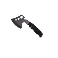 Topor multifunctional, maner paracord, inox, negru Topor multifunctional, maner paracord, inox, negru