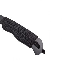 Topor multifunctional, maner paracord, inox, negru Topor multifunctional, maner paracord, inox, negru