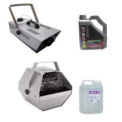 Set Masina de fum si Masina baloane 60 w,  , 1200 W, lichid 4.5 l inclus