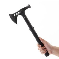 Topor 2 in 1, cu ciocan si husa, otel inoxidabil, 39 cm Topor 2 in 1, cu ciocan si husa, otel inoxidabil, 39 cm