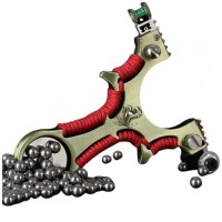 Set prastie cu laser, boloboc si 100 bile metalice 6 mm, 12 cm, Metal