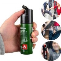 Set autoaparare, electrosoc tip pumnal si spray paralizant,  110 V, negru, 60 ml