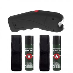 Set electrosoc TW 309, 2.5 mil V, 12 cm si  doua sprayuri paralizante ,  , propulsie jet,