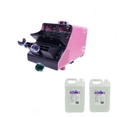 Pachet masina de baloane si lichid 10 l,   , telecomanda wireless, roz