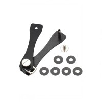 Organizator chei, Compact Flex, tip breloc, ajustabil, Aluminiu, Negru