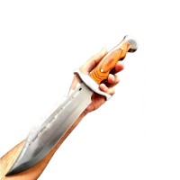 Pachet doua cutite de vanatoare, Bowie, otel inoxidabil, 38 cm, teaca inclusa