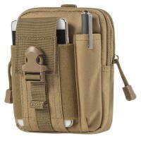 Geanta tactica militara, poliester, capacitate 1 l, 18 cm, bej