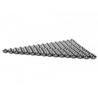 Pachet prastie metalica si 100 bile metalice, snur, negru, 15 cm