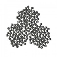 Pachet prastie metalica si 100 bile metalice, snur, negru, 15 cm