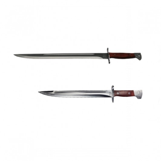 Set Cutit si Maceta vanatoare, model AK, otel inoxidabil, 39 cm, argintiu Set Cutit si Maceta vanatoare, model AK, otel inoxidabil, 39 cm, argintiu