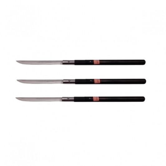 Pachet Trei Sabii de Vânătoare Shaolin Master, Model Baston, 55 cm, Negru, Teacă Inclusă Pachet Trei Sabii de Vânătoare Shaolin Master, Model Baston, 55 cm, Negru, Teacă Inclusă