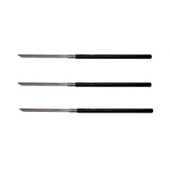 Pachet trei sabii de vanatoare, Shaolin Master, model baston, 87 cm, negru, teaca inclusa