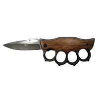 Pachet doua bricege vanatoare Nature Call, maner lemn, 21 cm, maro