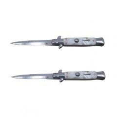 Pachet doua bricege de vanatoare  Italian Spirit, otel inoxidabil, 22.5 cm, argintiu, husa inclusa