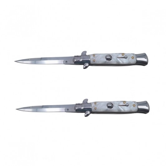 Pachet doua bricege de vanatoare  Italian Spirit, otel inoxidabil, 22.5 cm, argintiu, husa inclusa