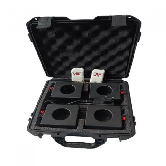 Sistem profesional wireless pentru declanșare artificii, tip vulcan,  4 console