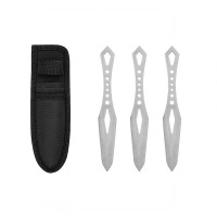 Set de trei cutite de aruncat, otel inoxidabil, 19 cm , teaca inclusa