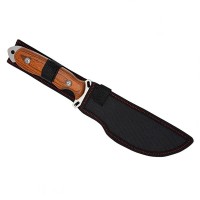 Cutit de vanatoare zimtat, 32 cm, lemn, maro, teaca inclusa Cutit de vanatoare zimtat, 32 cm, lemn, maro, teaca inclusa