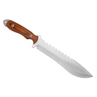 Cutit de vanatoare, 38 cm, maro, teaca inclusa