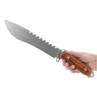 Cutit de vanatoare, 38 cm, maro, teaca inclusa